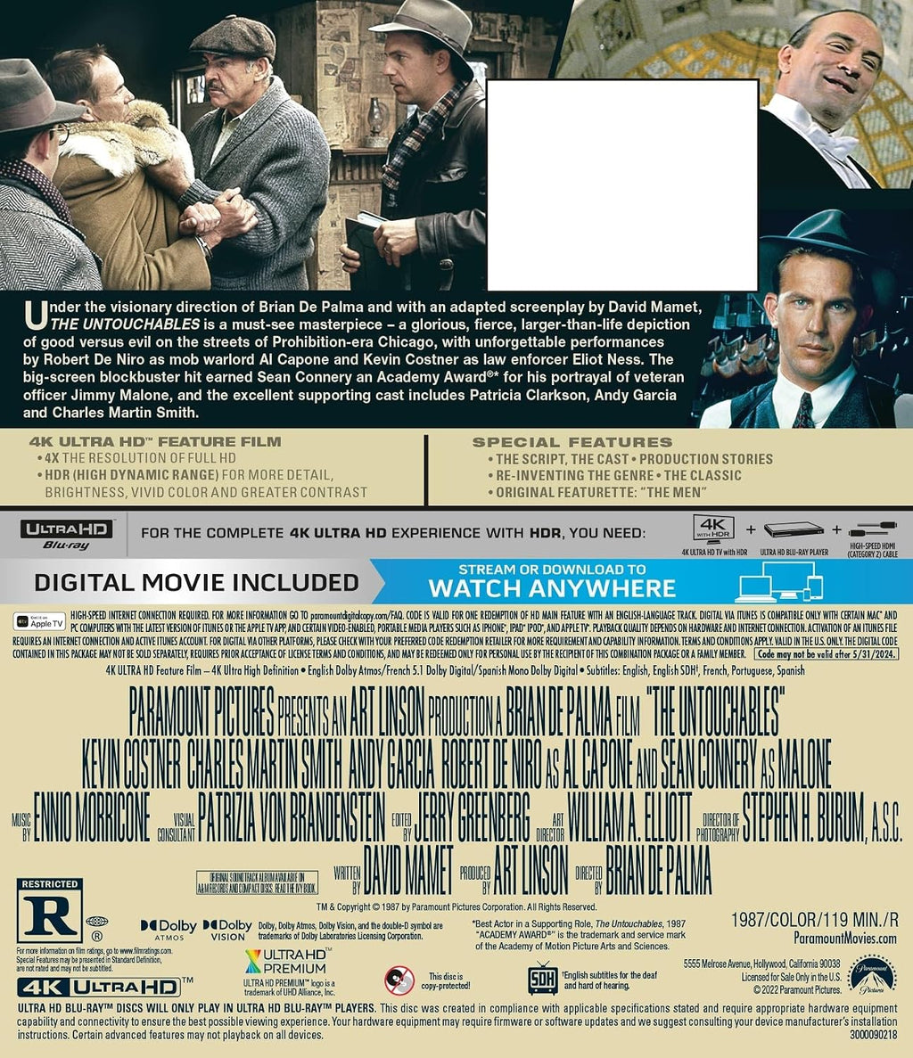 The Untouchables [4K UHD]