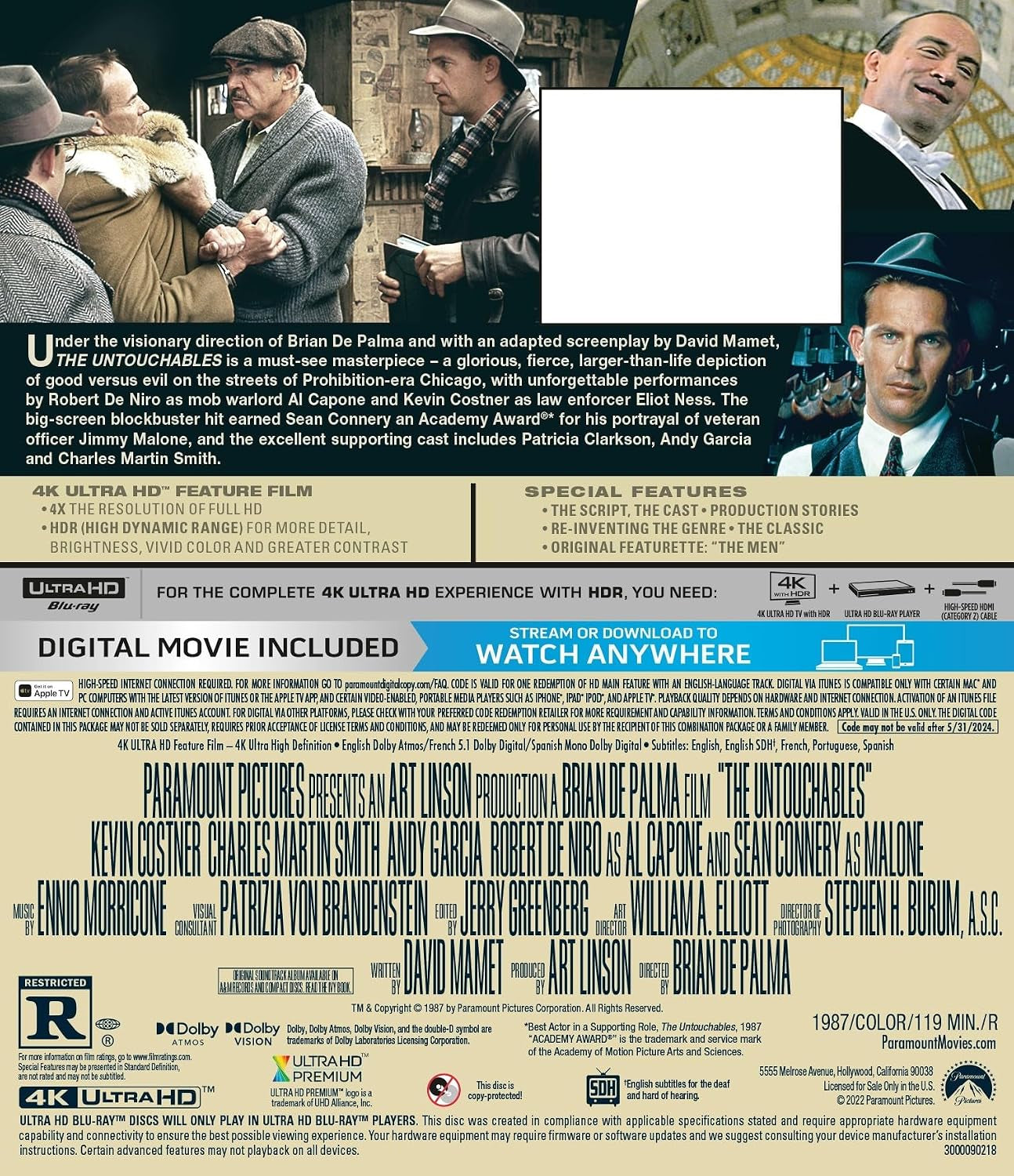 The Untouchables [4K UHD]