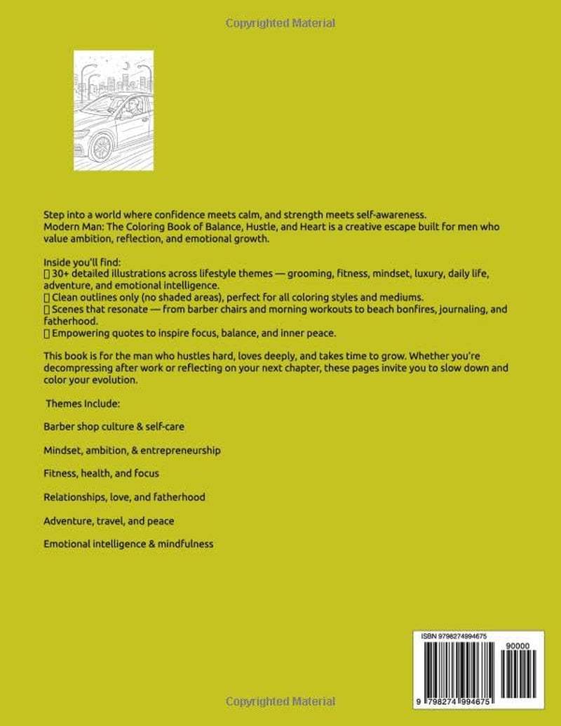 Modern Man Coloring Book of Balance, Hustle, and Heart: A Coloring Book for Men Who Balance Hustle, Peace, and Purpose