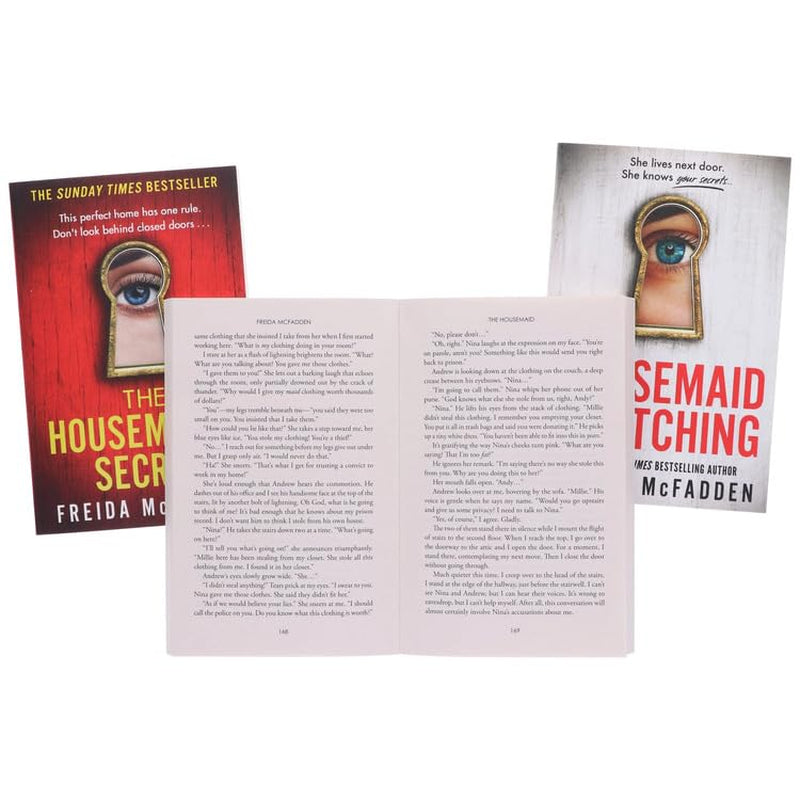 The Housemaid 3-Book Box Set Thriller Bundle -The Housemaid, The Housemaid’s Secret & The Housemaid Is Watching By Freida McFadden Crime, Suspense and Domestic Thriller Collection