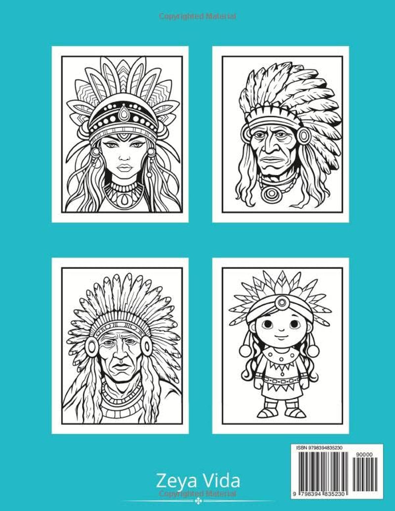 Easy Large Print Native American Coloring Book: 36 Simple Designs for Beginners, Adults, Seniors, Children, and Teens | Coloring Pages for Relaxation and Stress Relief