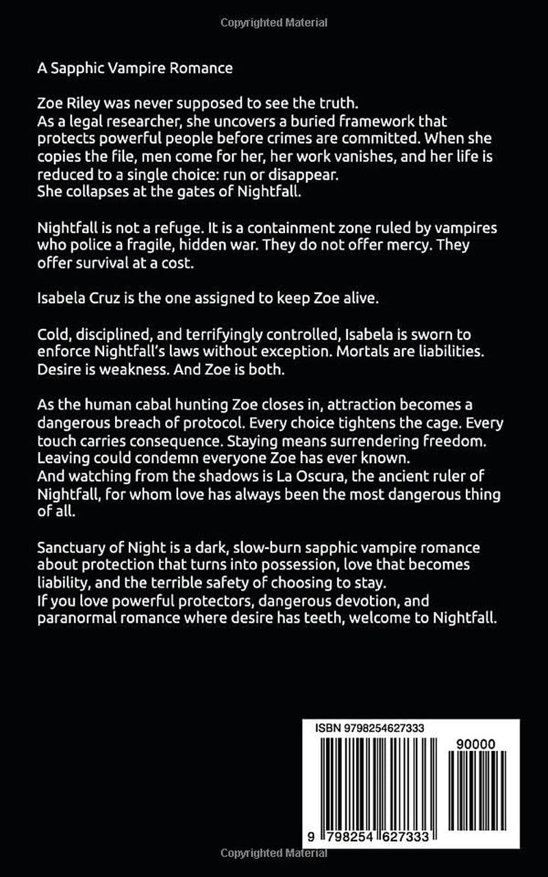 Sanctuary of Night: A Dark Sapphic Vampire Romance (A House of Nightfall Novel)