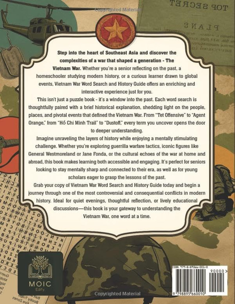 Vietnam War Word Search and History Guide: Unlocking the Stories Behind the Words (War: Word Search and History Guide Series)