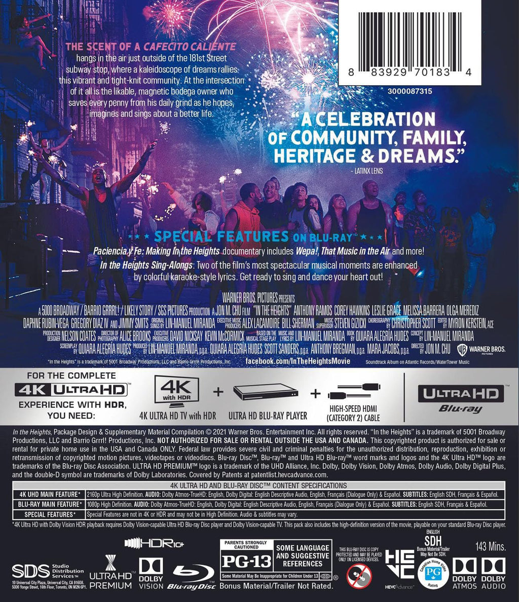 In The Heights (4K Ultra HD + Blu-ray)