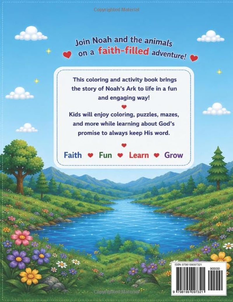 Noah’s Ark Coloring & Activity Book: Fun Faith-Based Activities for Ages 3–7