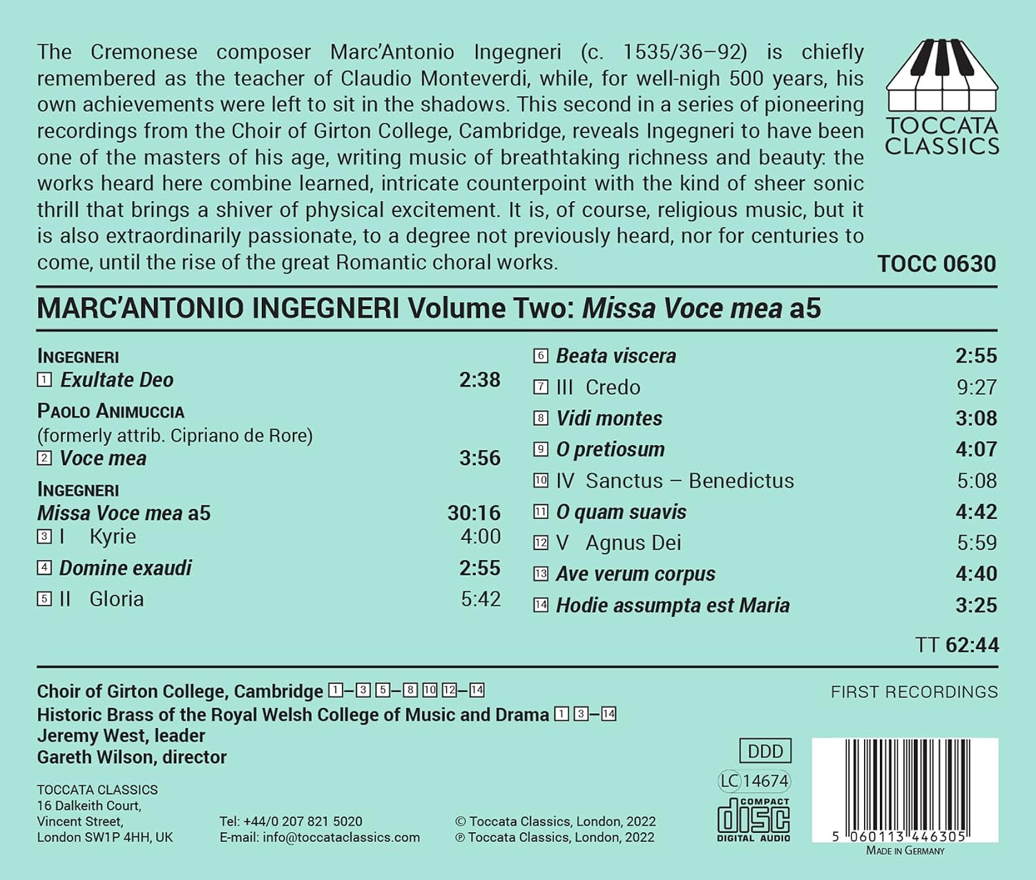 Missa Voce Mea A5 2