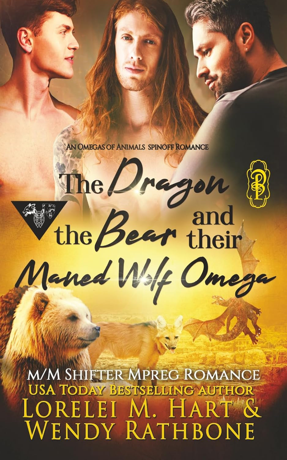 The Dragon, The Bear, and Their Maned Wolf Omega: M/M Shifter Mpreg Romance (Omegas of Animals: SD)