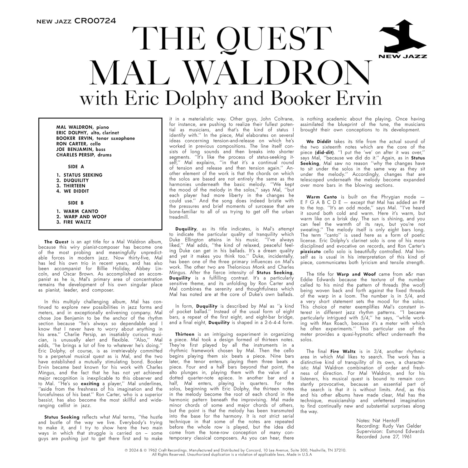 The Quest (Original Jazz Classics Series) [LP]