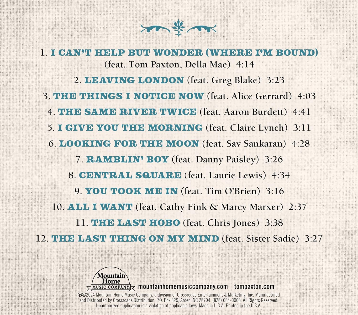 Bluegrass Sings Paxton