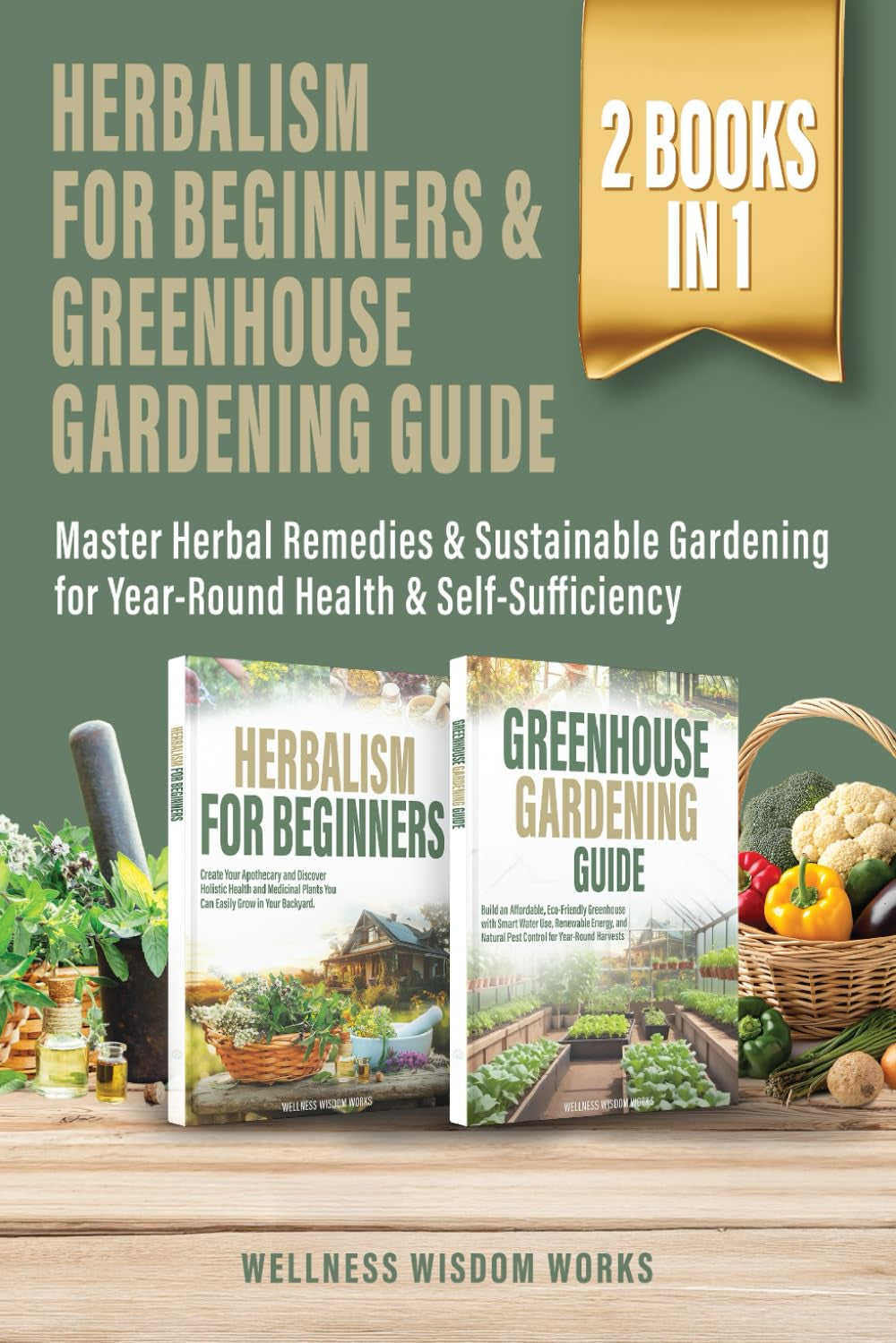 Herbalism for Beginners & Greenhouse Gardening Guide: Master Herbal Remedies & Sustainable Gardening for Year-Round Health & Self-Sufficiency