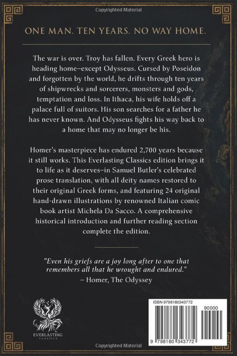 The Odyssey: Deluxe Edition Featuring Historical Commentary and Original Hand-Drawn Illustrations (Illustrated)