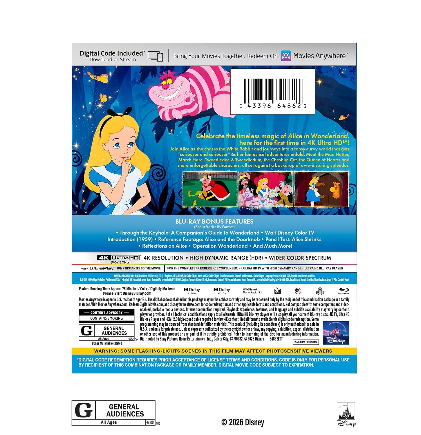 Alice In Wonderland (1951) - UHD/BD Combo + Digital