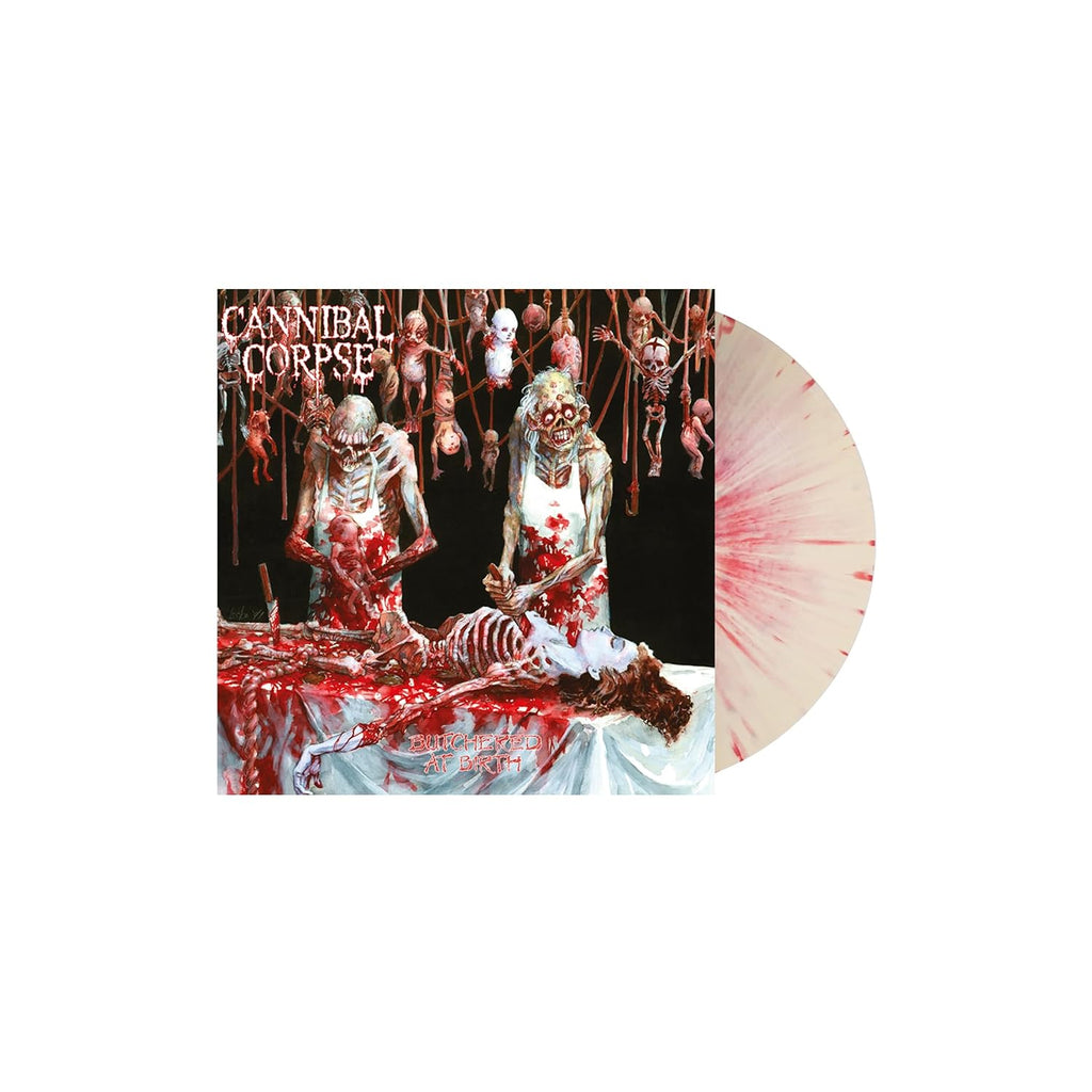 Butchered At Birth - White & Red Splatter