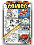 Blank Comic Book for Kids: Create Your Own Comic Book - 100 Blank Comic Templates - Single Sided Pages to Reduce Bleed Through - Cut & Paste Speech Bubbles and Captions Included