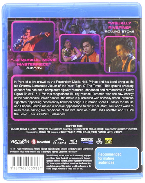 Prince Sign "O" Times the Live 1987 [Blu-Ray] [Region A, B, C]