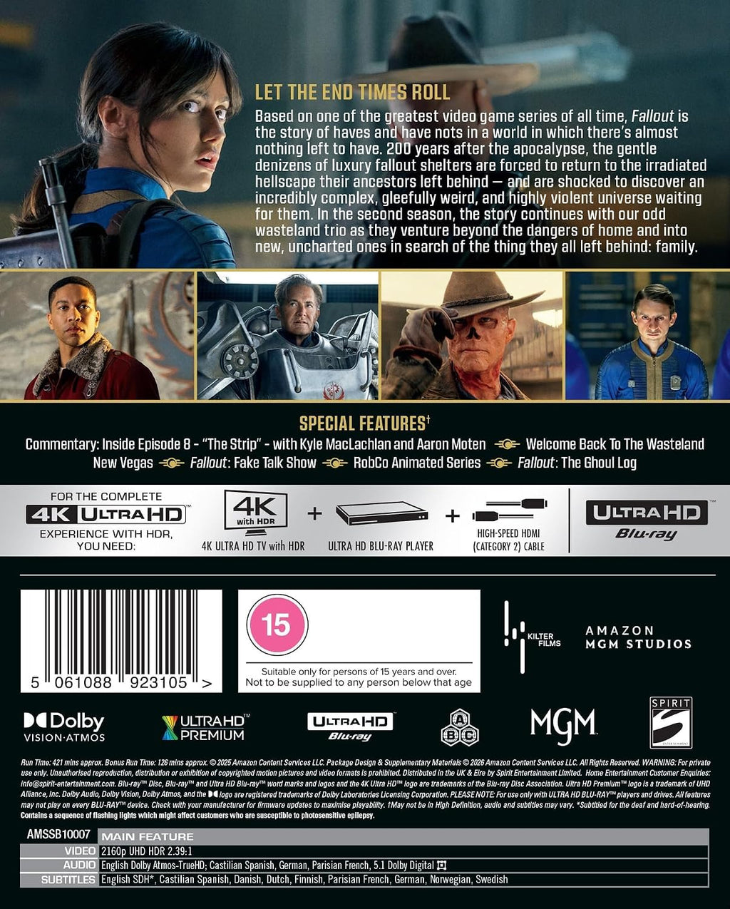 Fallout: Season Two (Limited Edition, SteelBook) [Special Features] [4K Ultra HD] [Region Free]