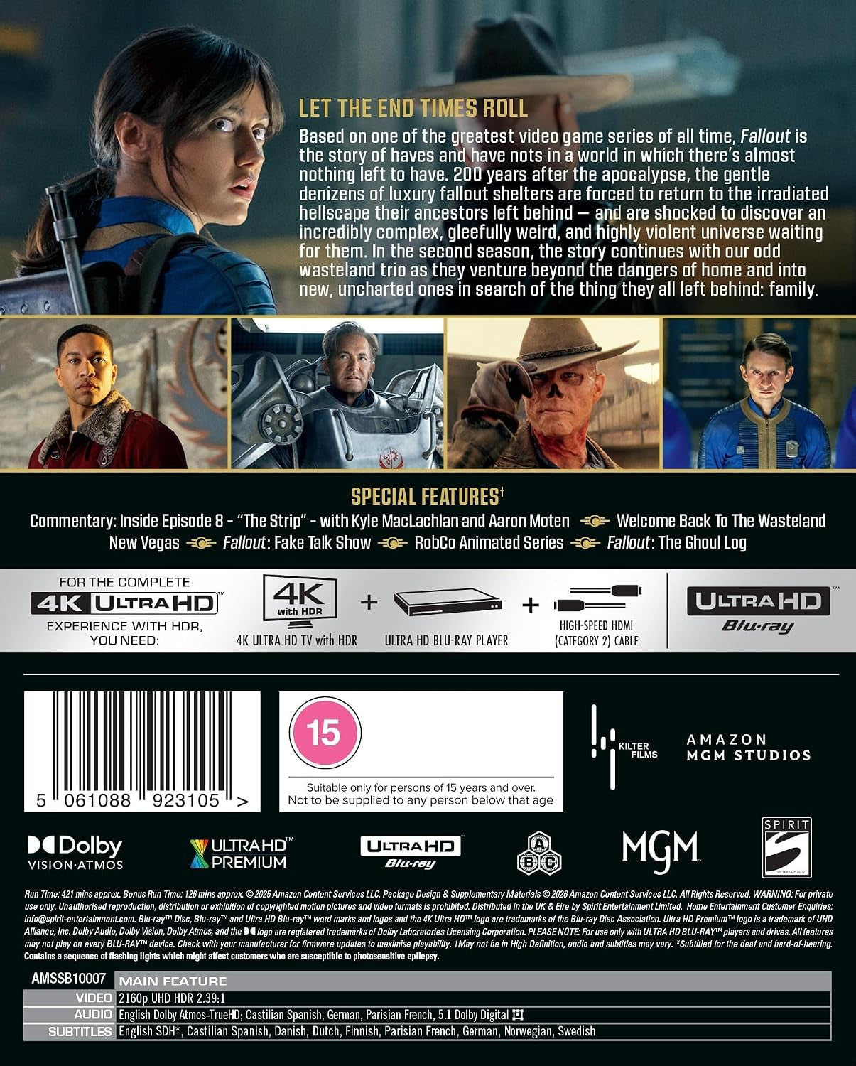 Fallout: Season Two (Limited Edition, SteelBook) [Special Features] [4K Ultra HD] [Region Free]