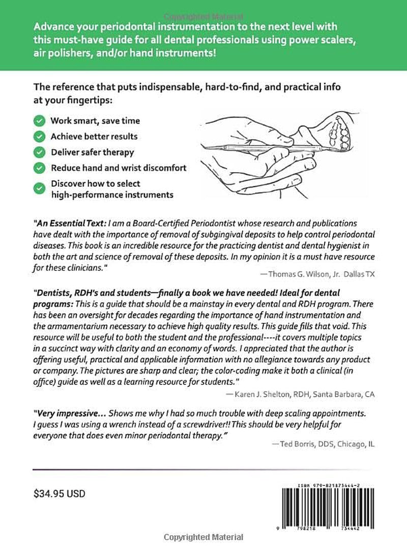 ADVANCED PERIODONTAL HAND INSTRUMENTATION Quick Reference Guide: High-Performance Precision Instrumentation for Safer, More Effective Therapy