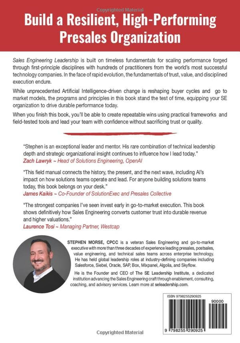 Sales Engineering Leadership: How Modern Presales Leaders Build High-Impact Teams That Scale, Adapt, and Win
