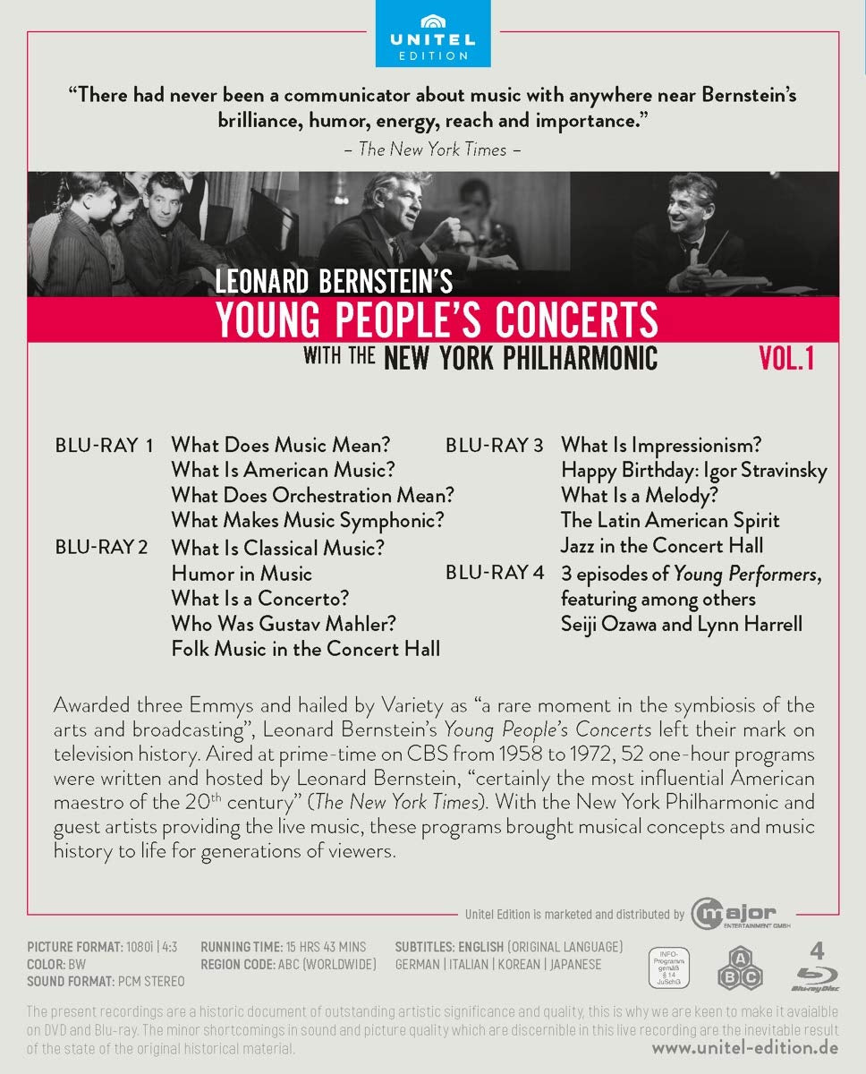 Leonard Bernstein's Young People's Concert with the New York Philharmonic, Vol. 1