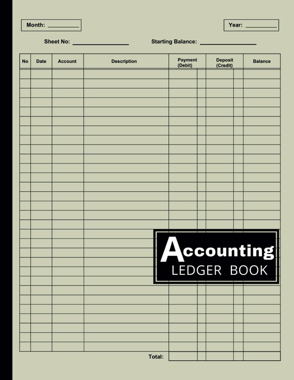 Ledger Book For Bookkeeping: Simple Accounting Ledger For Business and Personal Finance | Monthly Financial Ledger Book Ideal For Accounting and Bookkeeping | A Ledger Book Tracker