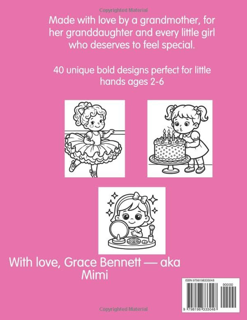 My Pretty Pink Coloring Book: Big Bold Easy Designs for Little Girls Ages 2-6