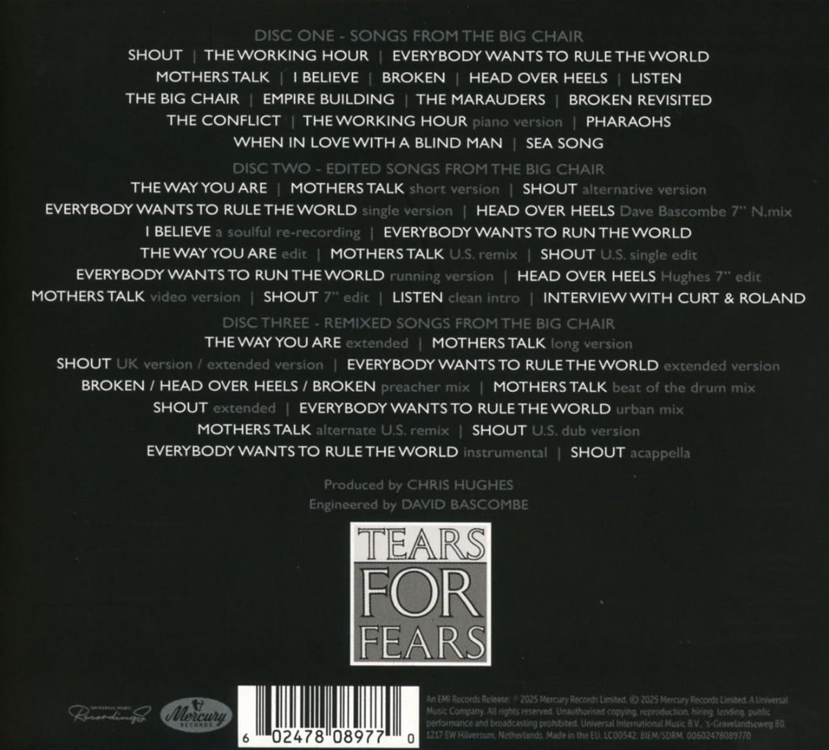 Songs From The Big Chair