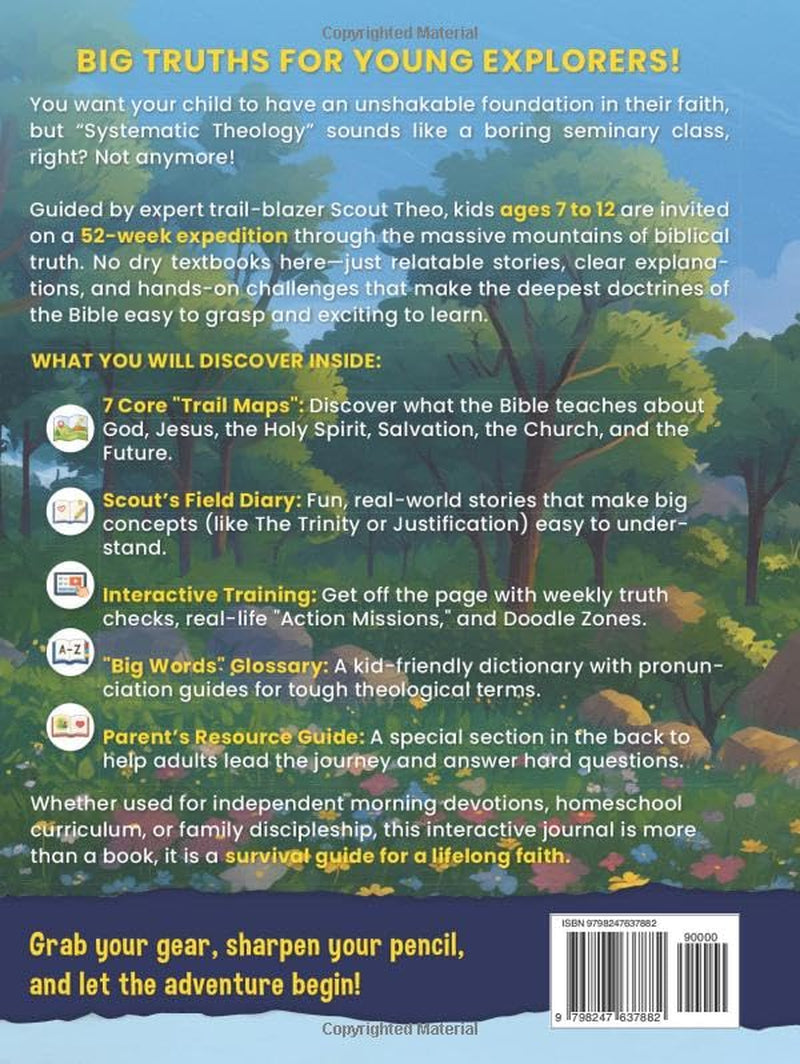 Truth Explorers: 52 Weeks of Systematic Theology for Kids: An Interactive Bible Study & Adventure Workbook | ESV Edition | Ages 7-12