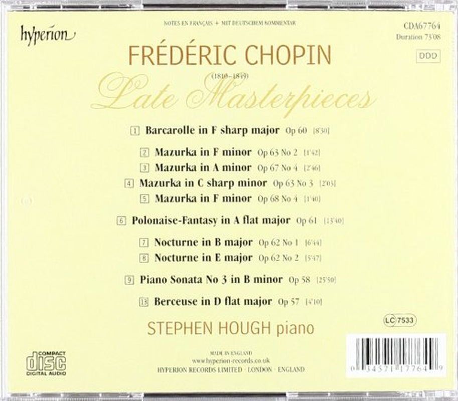 Chopin: Late Masterpieces