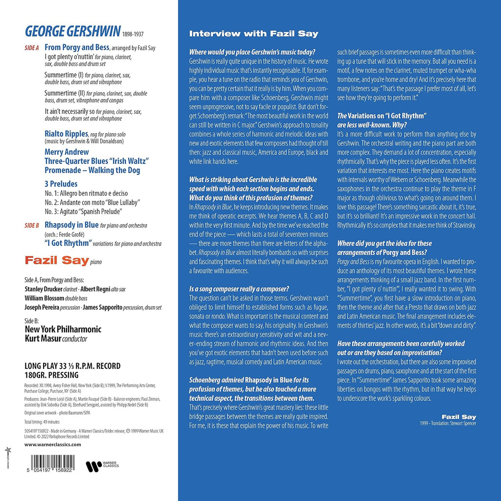Gershwin: Rhapsody in Blue, Porgy & Bess arrangements
