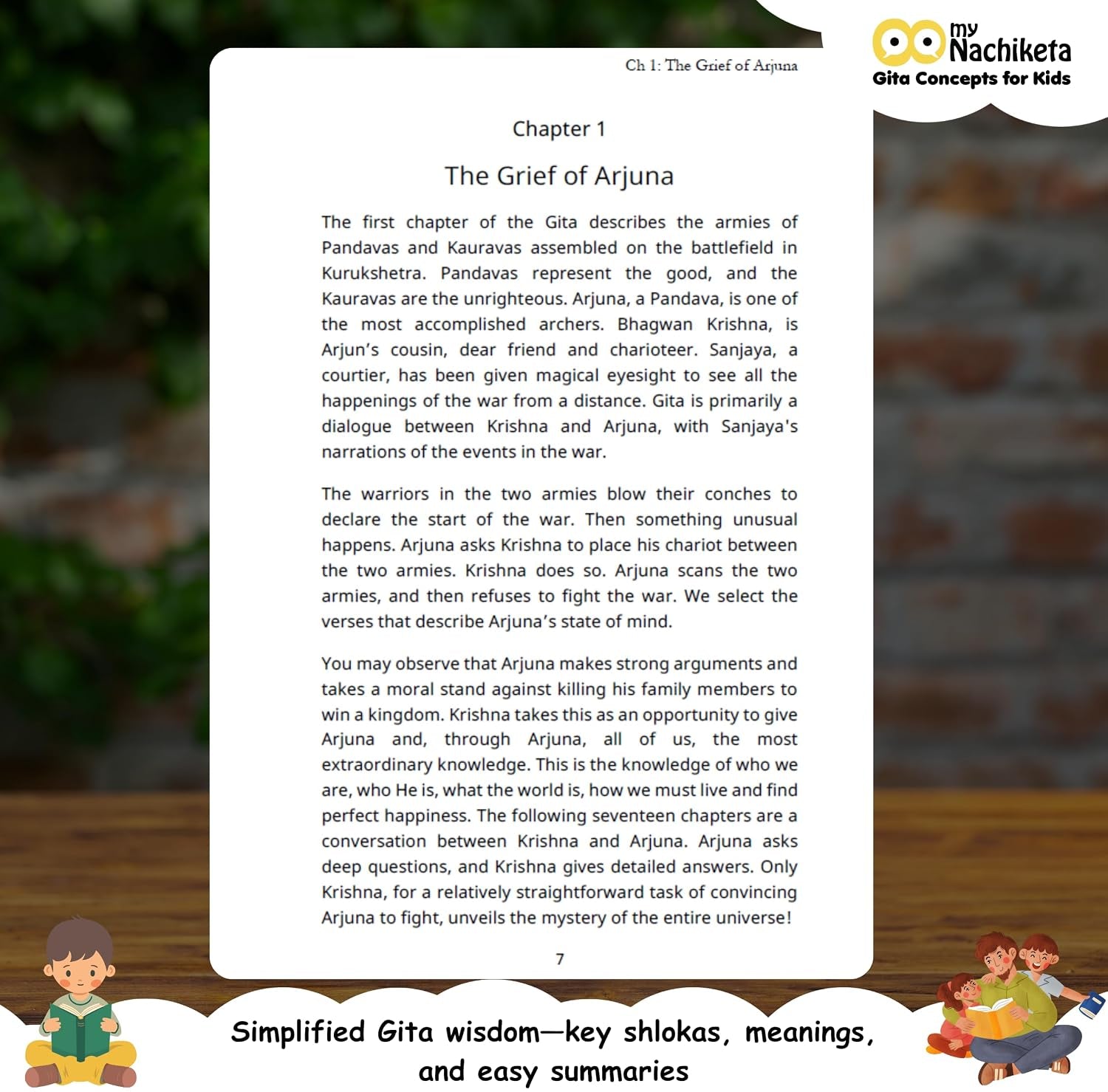 Gita Made Easy | Srimad Bhagavad Gita for Beginners - Short & Simple | 5–10 Key Shlokas from Each of the 18 Chapters with Summaries | For Ages 12+