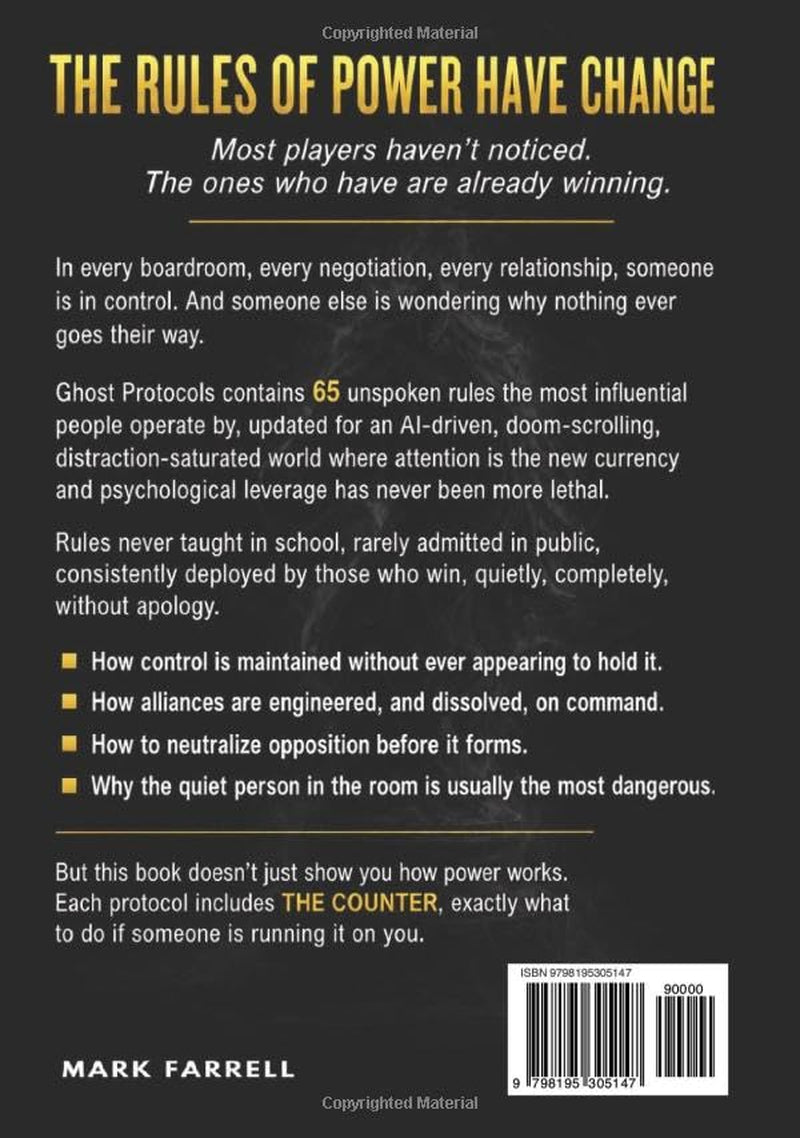 GHOST PROTOCOLS: 65 Protocols the Elite Use On You: And How to Counter Them