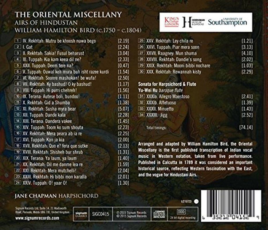Oriental Miscellany - Airs of Hindustan