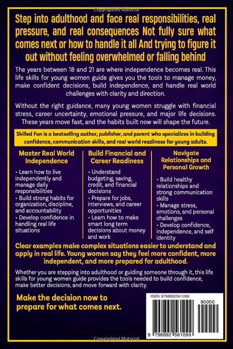 Essential Life Skills for Teen Girls 18 to 21: Building Confidence in Teens, Girls, Youth & Young Adults