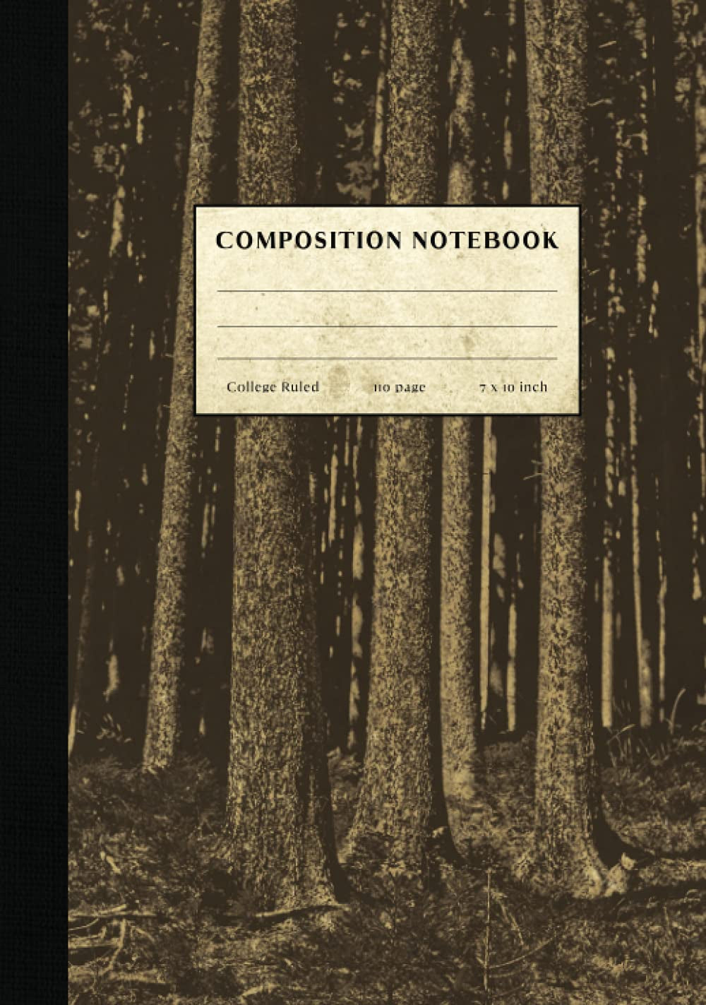 Woods Composition Notebook: Vintage Composition Notebook. College Ruled Paper for Home School College or Work. Gift for Students & Teachers