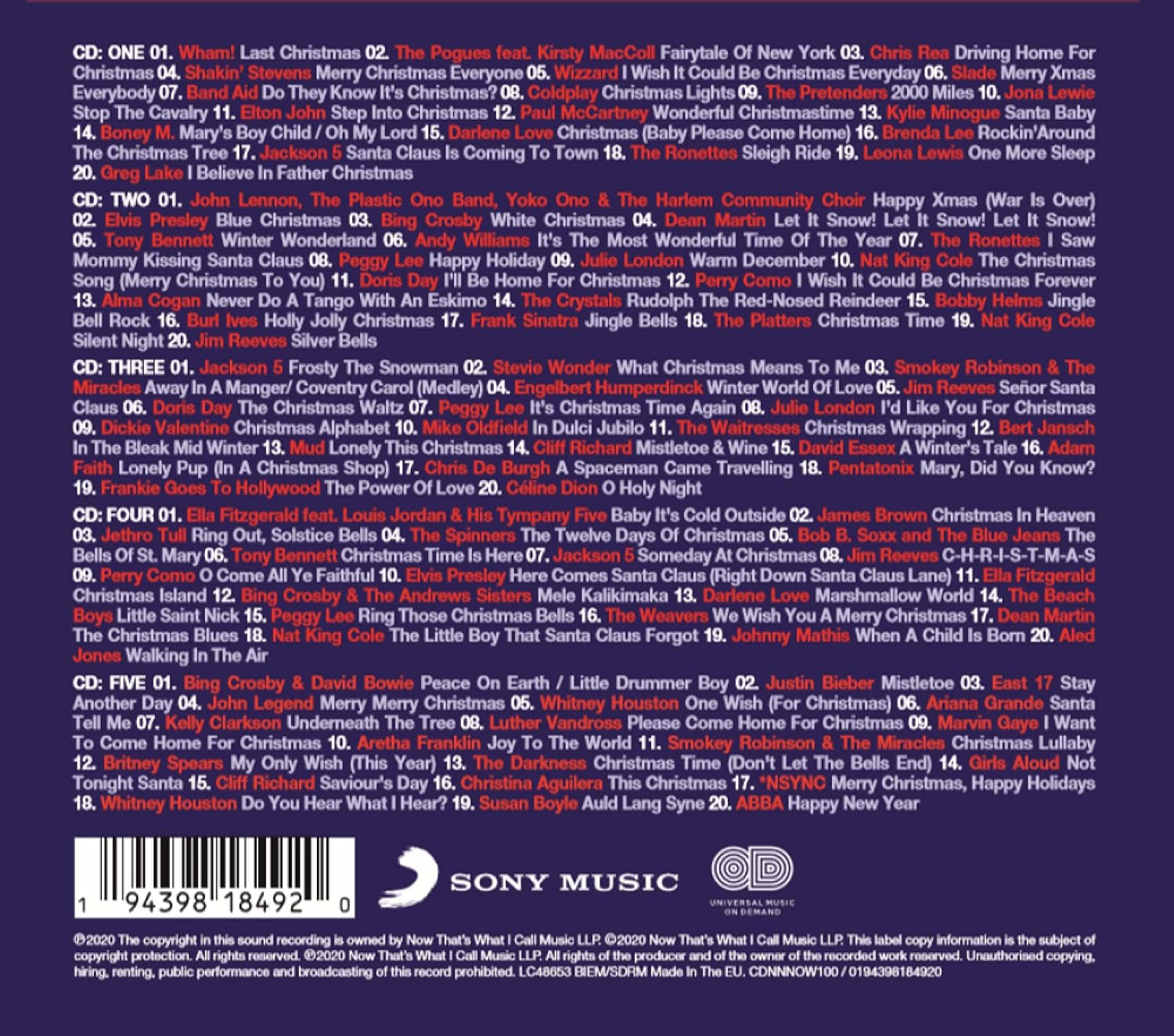 Now 100 Hits Christmas / Various