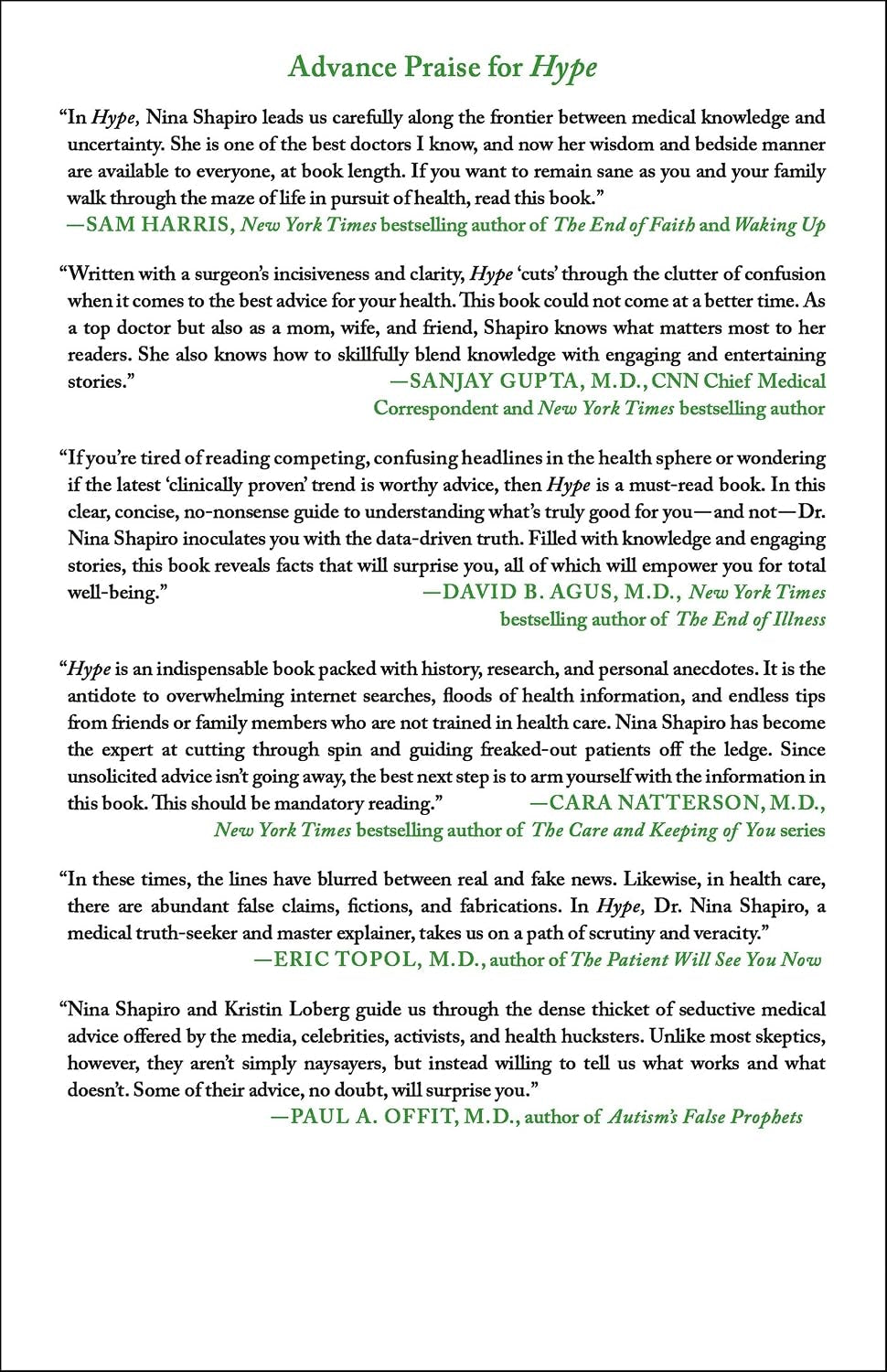 Hype: A Doctor's Guide to Medical Myths, Exaggerated Claims, and Bad Advice - How to Tell What's Real and What's Not