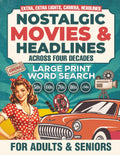 EXTRA, EXTRA! LIGHTS, CAMERA, HEADLINES:: Nostalgic Movies & Headlines Across Four Decades.Large Print Word Search for Adults & Seniors (Word Find Books For Adults) (Love the Word Series)