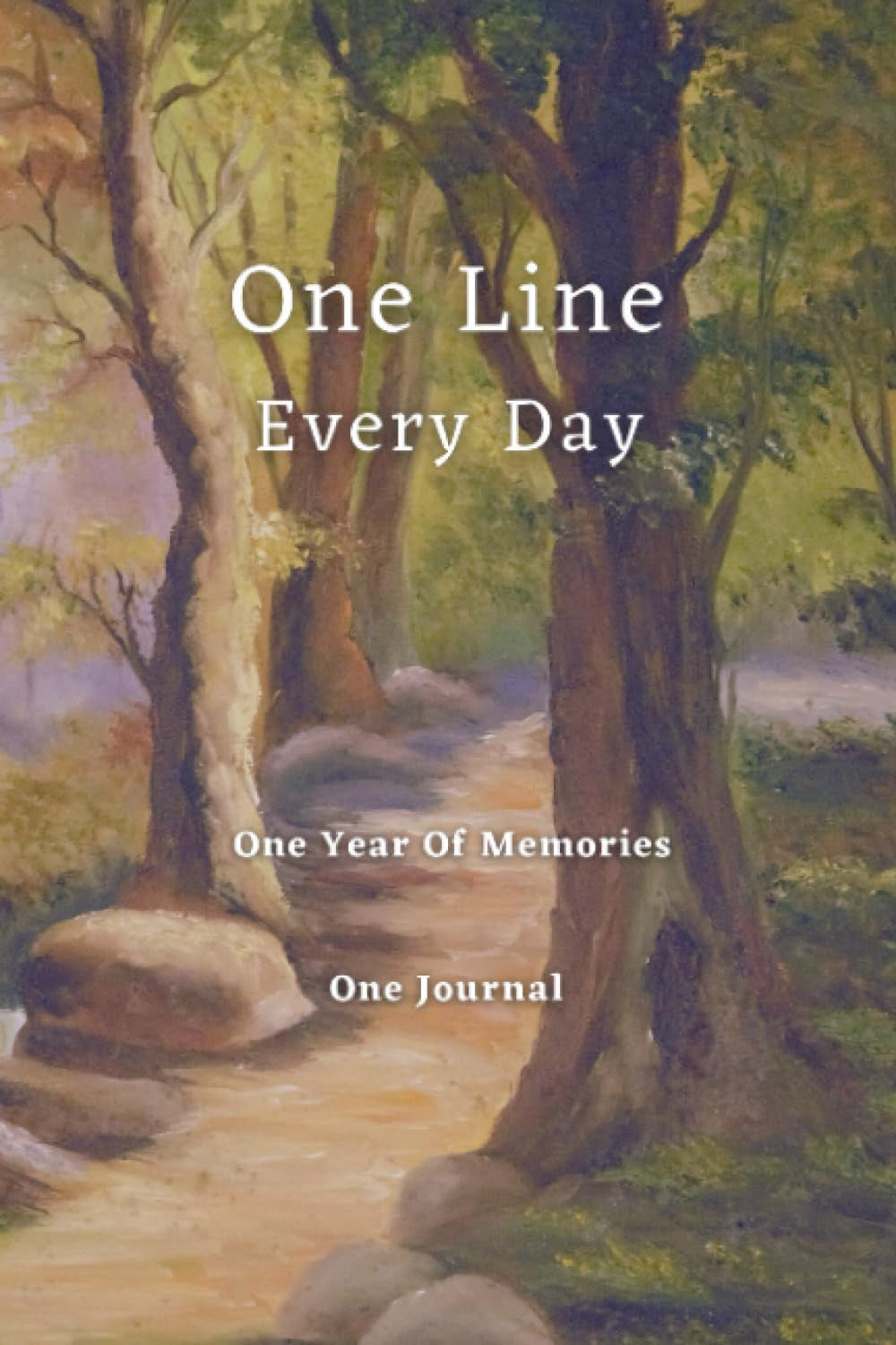 One Line Every Day Journal: One Year of Memories, 6x9 Diary, Lined Book with Date, Artistic Cover Design (Woodland): Beautiful Notebook For Writing One Line Each Day