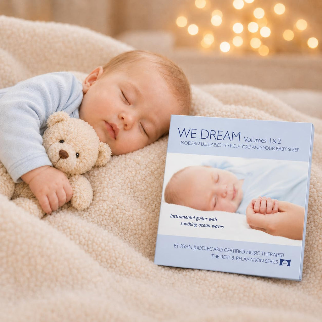 2-Disc Lullaby CD Set - We Dream: Volumes 1 and 2 - Helps You and Your Baby Fall Asleep - Soothing Music with White Noise