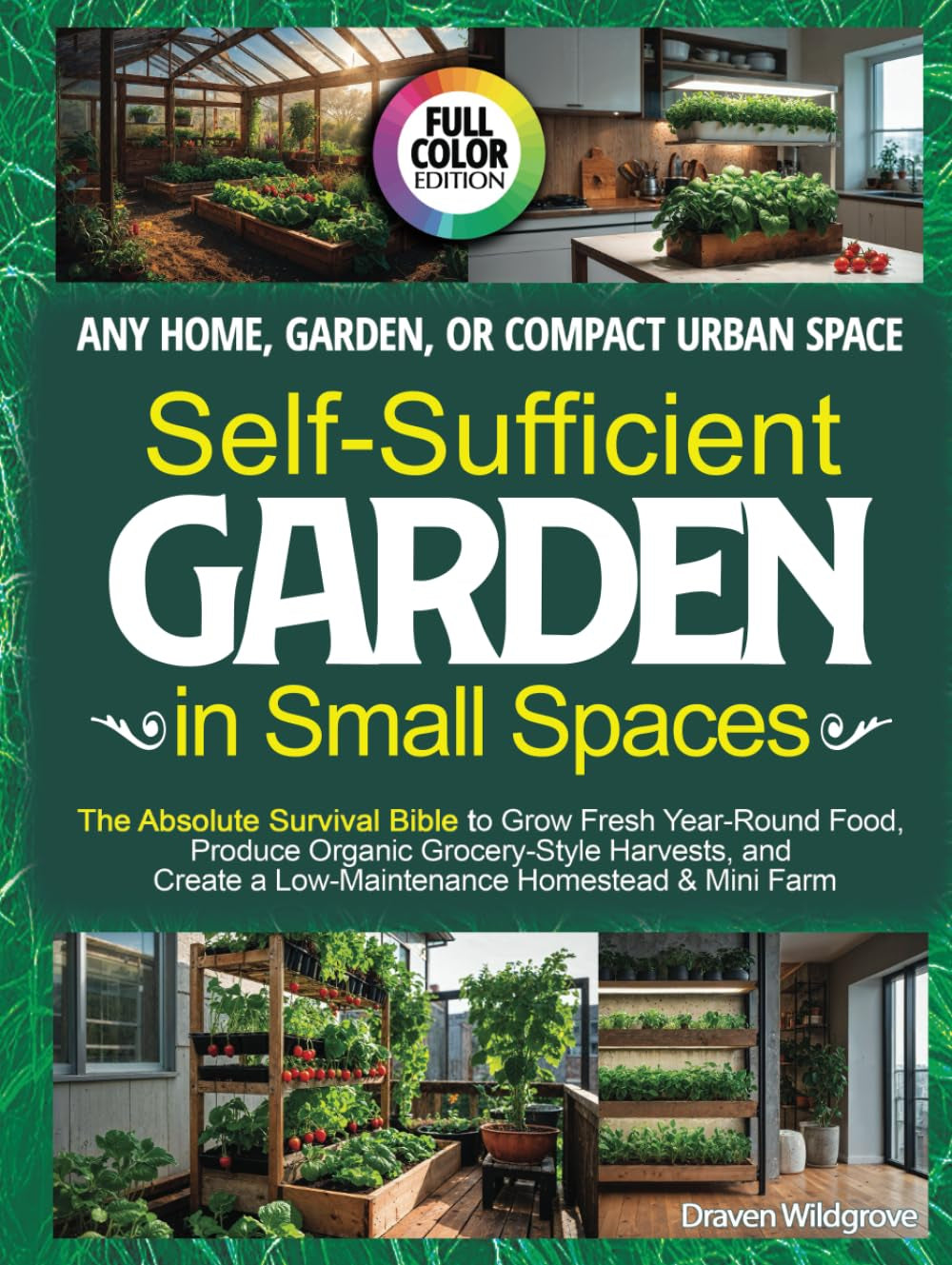 Self-Sufficient Garden in Small Spaces: The Absolute Survival Bible to Grow Fresh Year-Round Food, Produce Organic Grocery-Style Harvests, and Create a Low-Maintenance Homestead & Mini Farm Anywhere