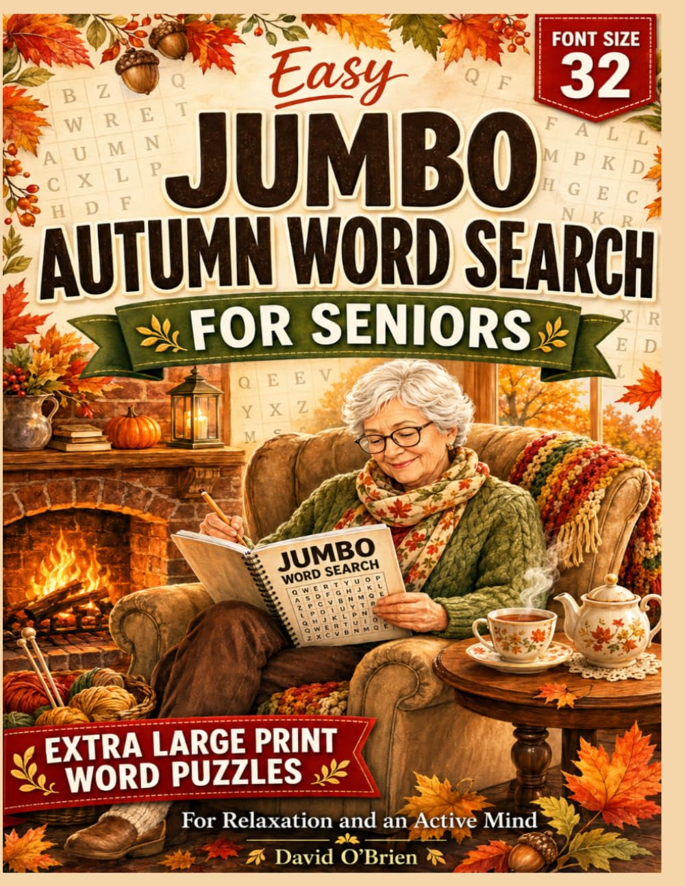 Easy Jumbo Autumn Word Search for Seniors: Extra Large Print Word Puzzles for Relaxation and an Active Mind | 100 Cozy Fall Puzzles in 32-Point Font (Discover & Solve Word Search Series)