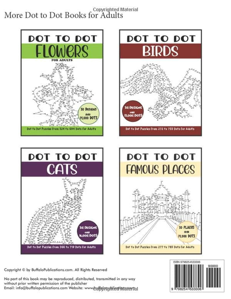 Dot to Dot Insects for Adults: Insects Connect the Dots Book for Adults (Over 29000 dots) (Dot to Dot Books for Adults)