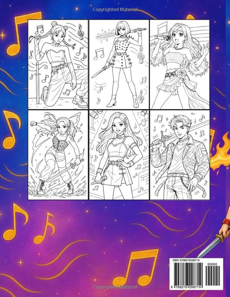 K-Pop Warrior Coloring Book: Powerful Music Idol Girls & Guys in Combat-Inspired KPop Costumes — Singing, Dancing & Fighting in Style