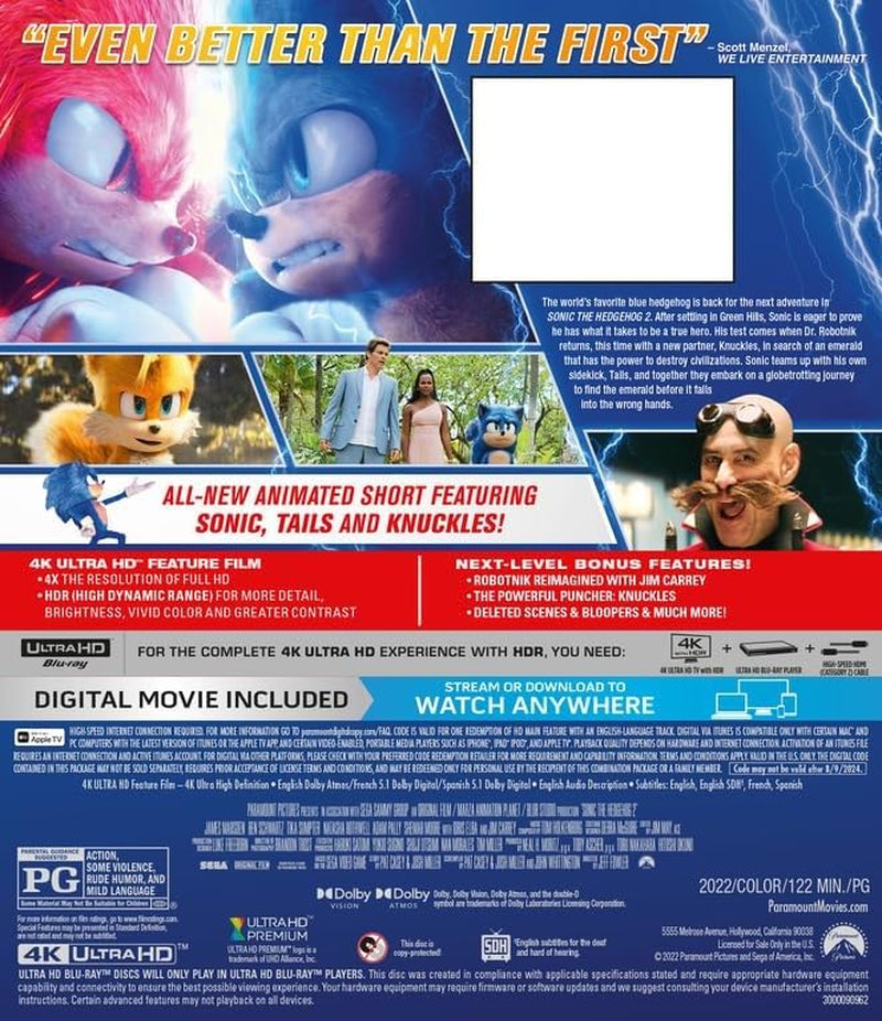 Sonic The Hedgehog 2 [4K UHD]