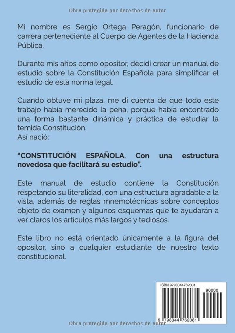 CONSTITUCIÓN ESPAÑOLA: Con una estructura novedosa que facilitará su estudio (Spanish Edition)
