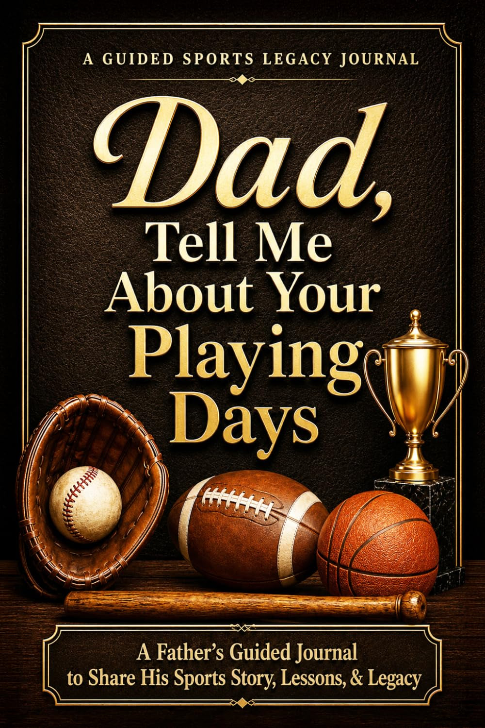 Dad, Tell Me About Your Playing Days: A Father's Guided Journal to Share His Sports Story, Lessons, & Legacy [Memory Keepsake Gift for Father's Day, Birthday, or Christmas]