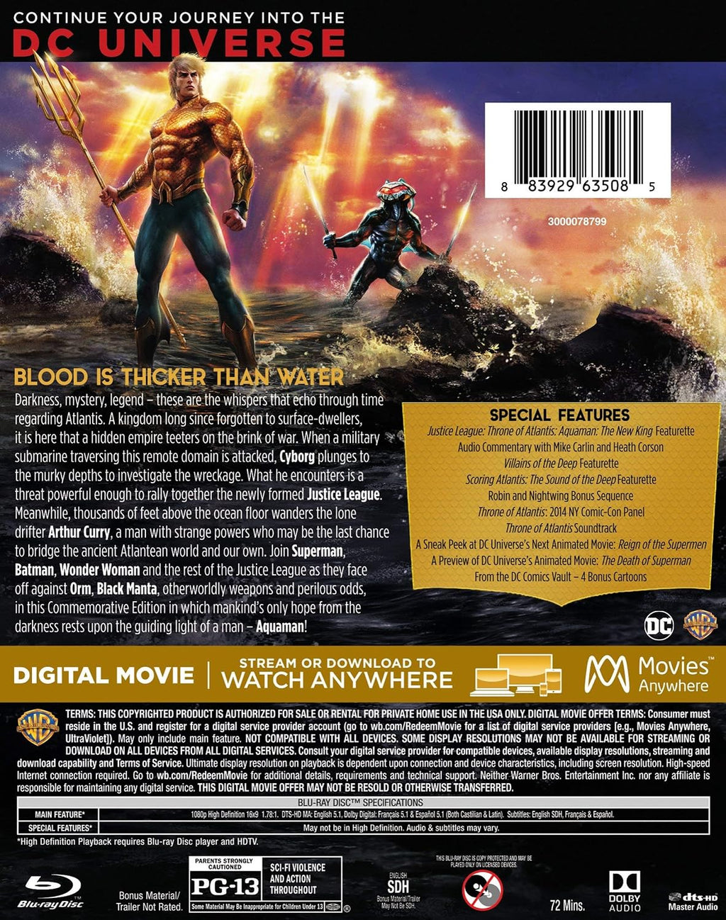 DCU Justice League: Throne of Atlantis Commemorative Edition (Blu-ray)
