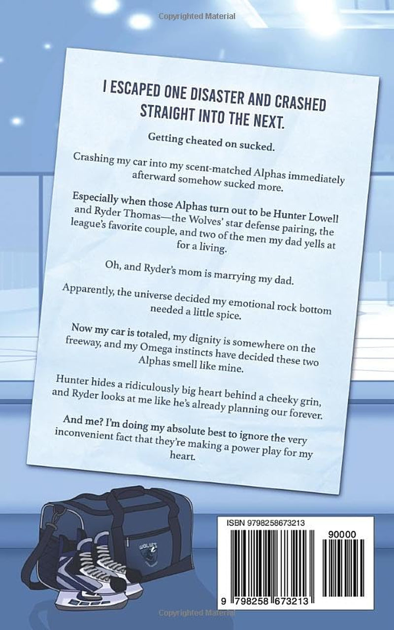Double Pucking Trouble: A Cozy Hockey Omegaverse Romance (Evercrescent Wolves Hockeyverse)