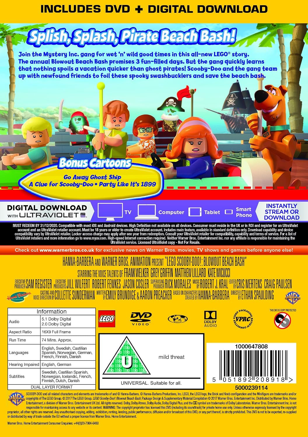 Lego Scooby Doo! Blowout Beach Bash [DVD] [2017]